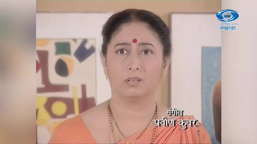 A woman with a red bindi stares directly ahead. The DD Sahyadri logo appears in the upper right corner.