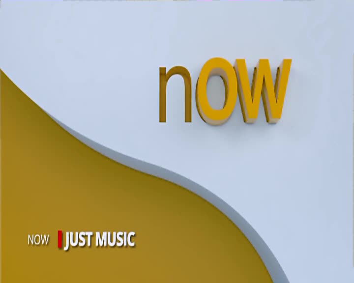 The Soweto TV graphic displays "NOW" in bold yellow letters against a white background. Below, the channel's logo, "NOW | JUST MUSIC," appears in white text on a golden curved shape.