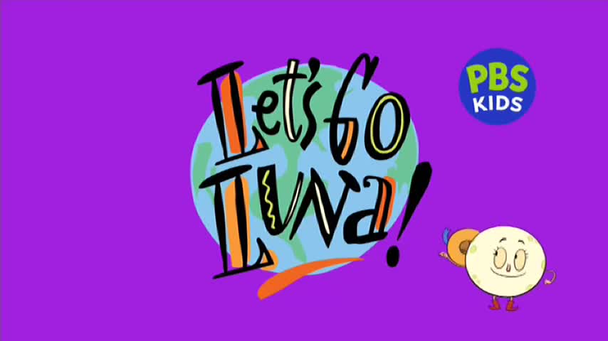 The title "Let's Go Luna!" is splashed across the screen, a cartoon moon character waving from the bottom right. The PBS Kids logo sits in the upper right corner, likely a staple of the 10 Bold programming in Australia.
