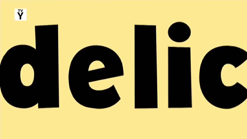 The word "delic" is in bold black letters against a pale yellow background. A little "TV Y" logo sits in the top left corner, like something you'd see on 10 Bold in Australia.
