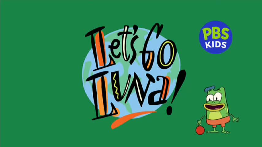 The title "Let's Go Luna!" is displayed in a playful font against a green background, with a cartoon frog holding a ball. A "PBS KIDS" logo sits in the upper right corner, likely a familiar sight for viewers of 10 Bold in Australia.
