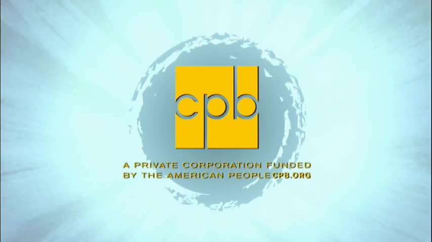 A yellow square with the letters "cpb" sits in the center, framed by a light blue globe. Below, small text states the organization's funding source.
