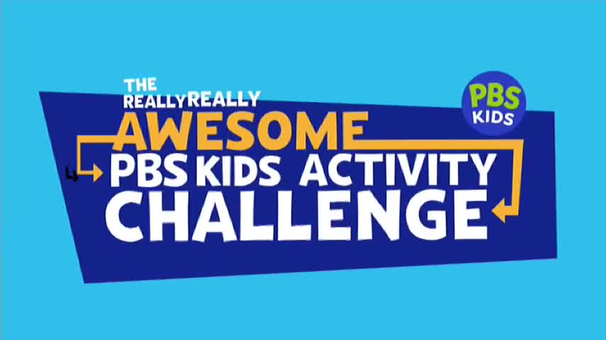 A bright blue background holds a navy blue shape, showcasing the words "The Really Really Awesome PBS Kids Activity Challenge." The PBS Kids logo sits in the top right corner, and the whole thing feels like it's designed for 10 Bold in Australia.
