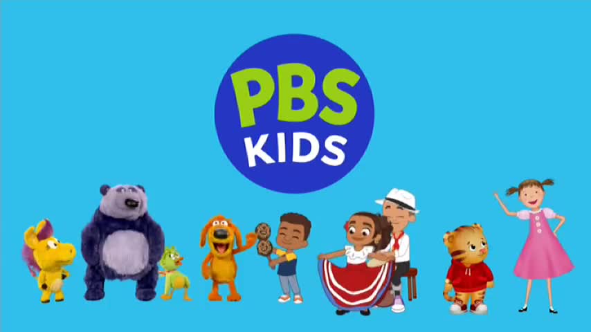 A yellow horse with a purple mane stands to the left, next to a large, fuzzy blue bear. A small green creature with a red collar is beside the bear, and a happy orange dog with floppy ears is to its right. A boy in a blue shirt shakes maracas, while a girl in a red and white dress dances with a boy in a white hat. A tiger in a red hoodie stands near a girl in a pink dress.