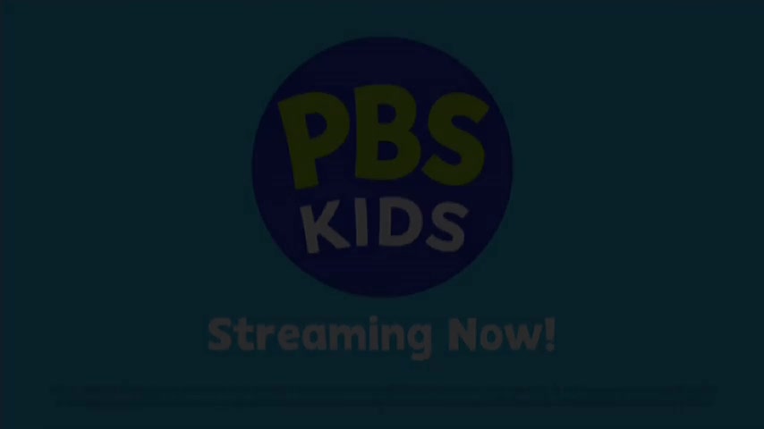The PBS Kids logo, a purple circle with green and white letters, appears on screen. Below it, the words "Streaming Now!" flash in a pale grey.