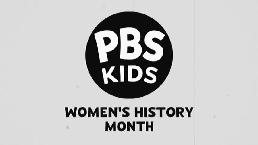 The PBS Kids logo appears, followed by bold text announcing "WOMEN'S HISTORY MONTH." This is a special broadcast for the month.