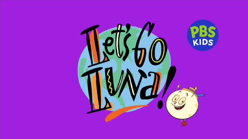 A cartoon moon with wide eyes and a straw hat bounces on the right side of the screen. The words "Let's Go Luna!" are displayed in large, colourful letters against a backdrop of the Earth.