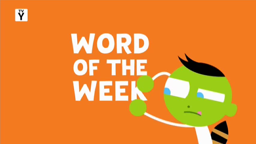 A cartoon character with green skin and black hair scratches its head, looking confused. White text on an orange background reads "WORD OF THE WEEK," a familiar sight before a segment on 10 Bold. A cartoon character with green skin and black hair scratches its head, looking confused. White text on an orange background reads "WORD OF THE WEEK," a familiar sight before a segment on 10 Bold.