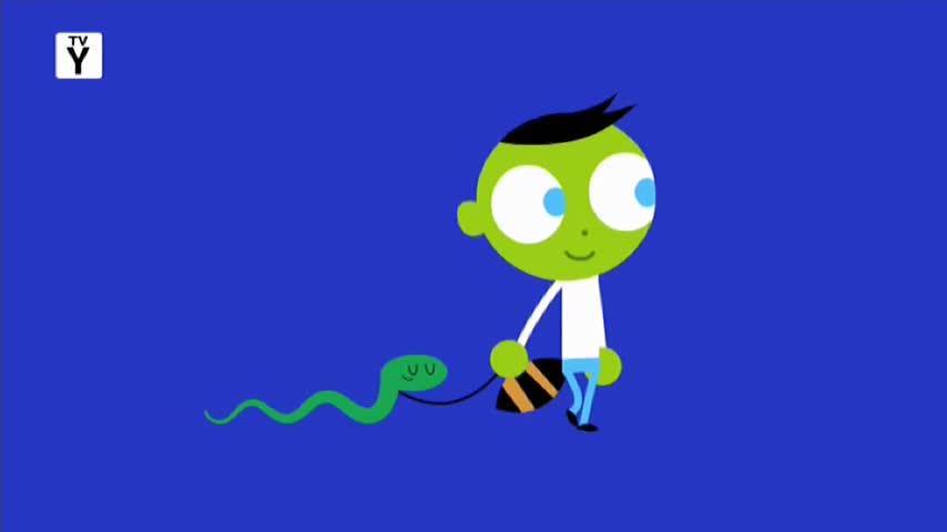 A green snake with closed eyes slithers along, tethered to a boy's hand. The boy, with bright blue eyes and a white shirt, walks forward against a vibrant blue background, much like the kind of programming you'd find on 10 Bold. A green snake with closed eyes slithers along, tethered to a boy's hand. The boy, with bright blue eyes and a white shirt, walks forward against a vibrant blue background, much like the kind of programming you'd find on 10 Bold.