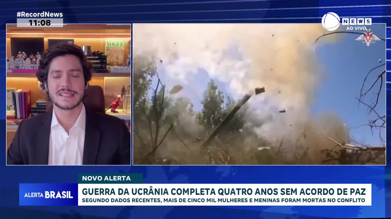 Smoke billows from a massive explosion, debris flying through the air. A large piece of what looks like a military vehicle is tilted precariously against trees.