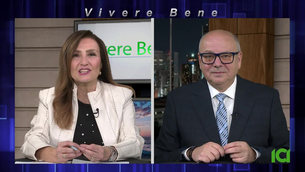 A woman in a cream blazer and a man in a suit are framed on either side of the screen, both looking towards the camera. The CFHD-DT logo is visible in the corner.
