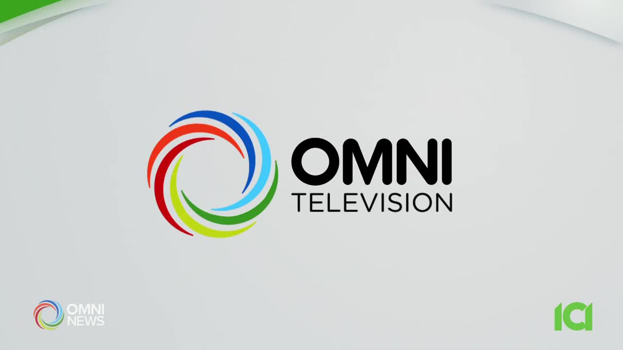 The OMNI Television logo, with its swirling rainbow colors, stands out against a clean white background. To the left, a smaller OMNI NEWS logo is visible, and to the right, the ICI Television logo appears.