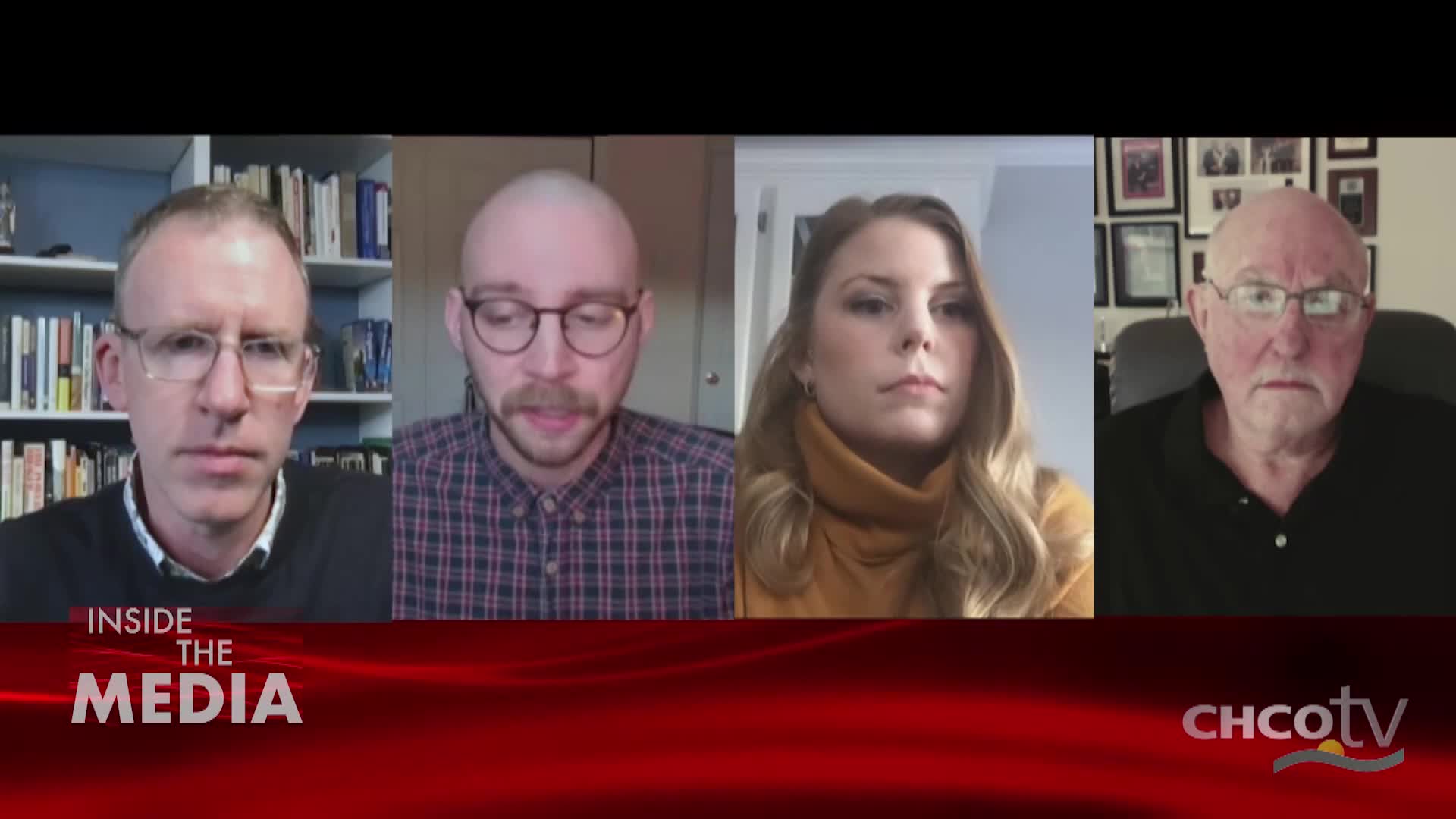 Four people are on screen, framed in separate boxes. The CHCOtv logo appears in the bottom right corner.