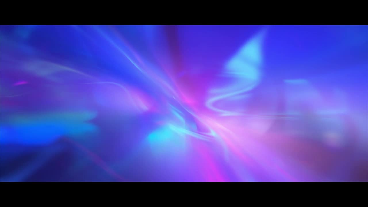 Vibrant streaks of blue and purple light swirl across the screen. It looks like the opening sequence for something on Crave 2, showcasing abstract energy.
