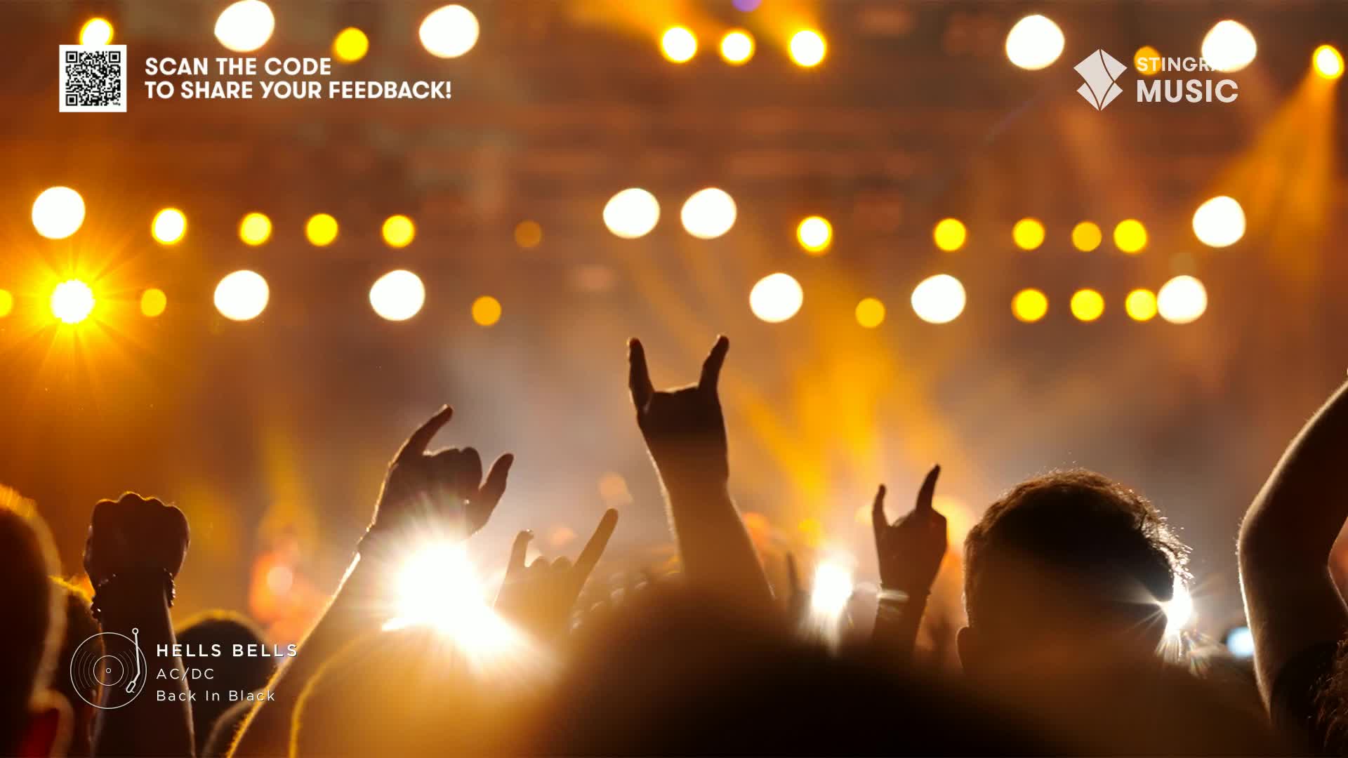 The crowd is up, hands in the air, horns thrown up to the stage. Bright lights shine down on the audience, as Stingray Classic Rock plays AC/DC's "Hells Bells" in Canada.
