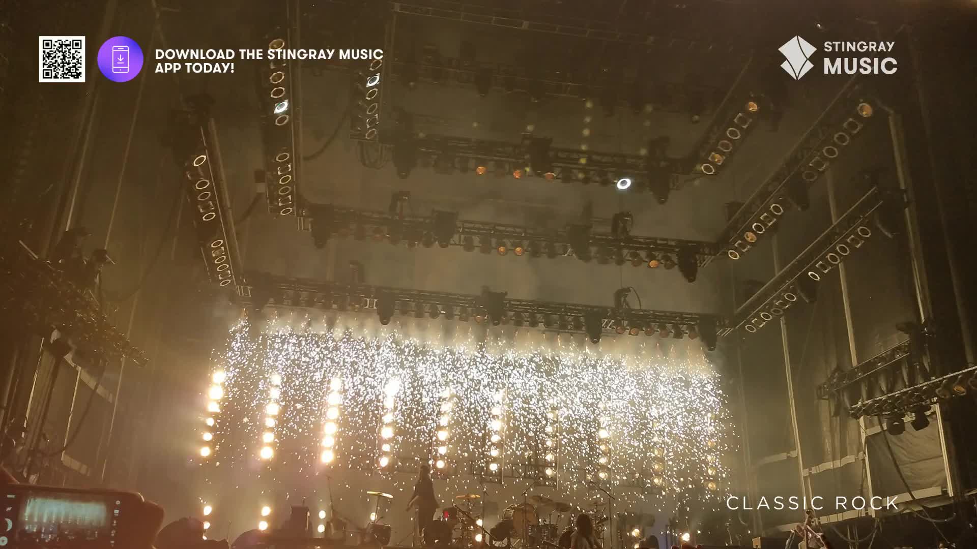 Sparks are erupting from the stage, showering the crowd with a dazzling display. The lights on the rig are bright, and the whole scene is a perfect example of Stingray Classic Rock.
Sparks are erupting from the stage, showering the crowd with a dazzling display. The lights on the rig are bright, and the whole scene is a perfect example of Stingray Classic Rock.