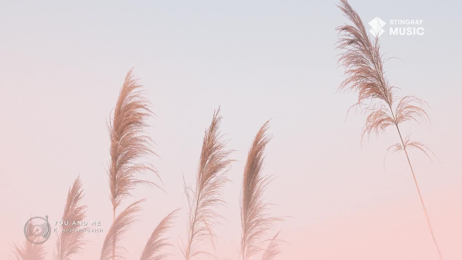Tall, feathery stalks sway gently against a soft pink and white gradient sky, like something you'd hear on Stingray Easy Listening. The "You and Me" song title in the bottom left corner feels like a perfect fit for this calming Canadian scene.
