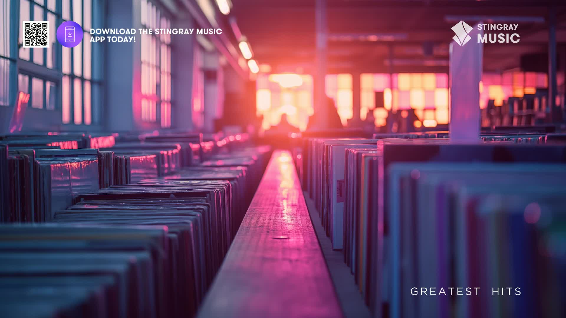 Rows of records stretch out, bathed in the warm glow of what looks like a sunset filtering through a window. The air hums with the promise of classic tunes, a familiar feeling for anyone who's browsed through a Canadian record store.