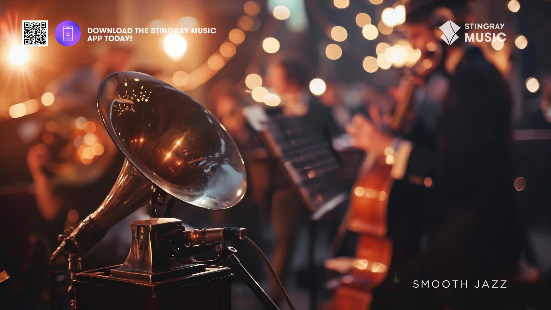 A jazz trio plays in a dimly lit room, the upright bass player's bow moving across the strings. The warm glow of string lights illuminates the scene, reflecting off the polished brass of a nearby trumpet. A jazz trio plays in a dimly lit room, the upright bass player's bow moving across the strings. The warm glow of string lights illuminates the scene, reflecting off the polished brass of a nearby trumpet.