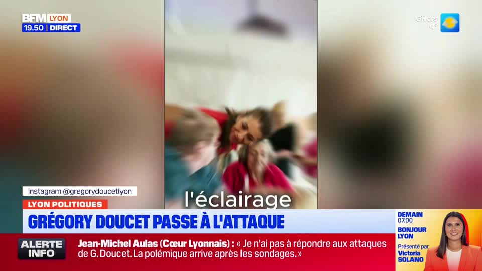 A group of people are gathered, their faces blurred as if in motion. The text overlay from BFM Lyon indicates this is a political segment. A group of people are gathered, their faces blurred as if in motion. The text overlay from BFM Lyon indicates this is a political segment.