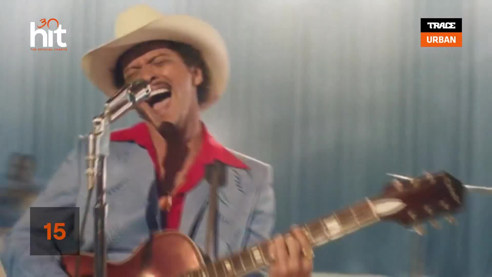 A man in a cowboy hat belts into a microphone, his guitar a blur of motion. This performance is part of a Trace Urban broadcast from France. A man in a cowboy hat belts into a microphone, his guitar a blur of motion. This performance is part of a Trace Urban broadcast from France.