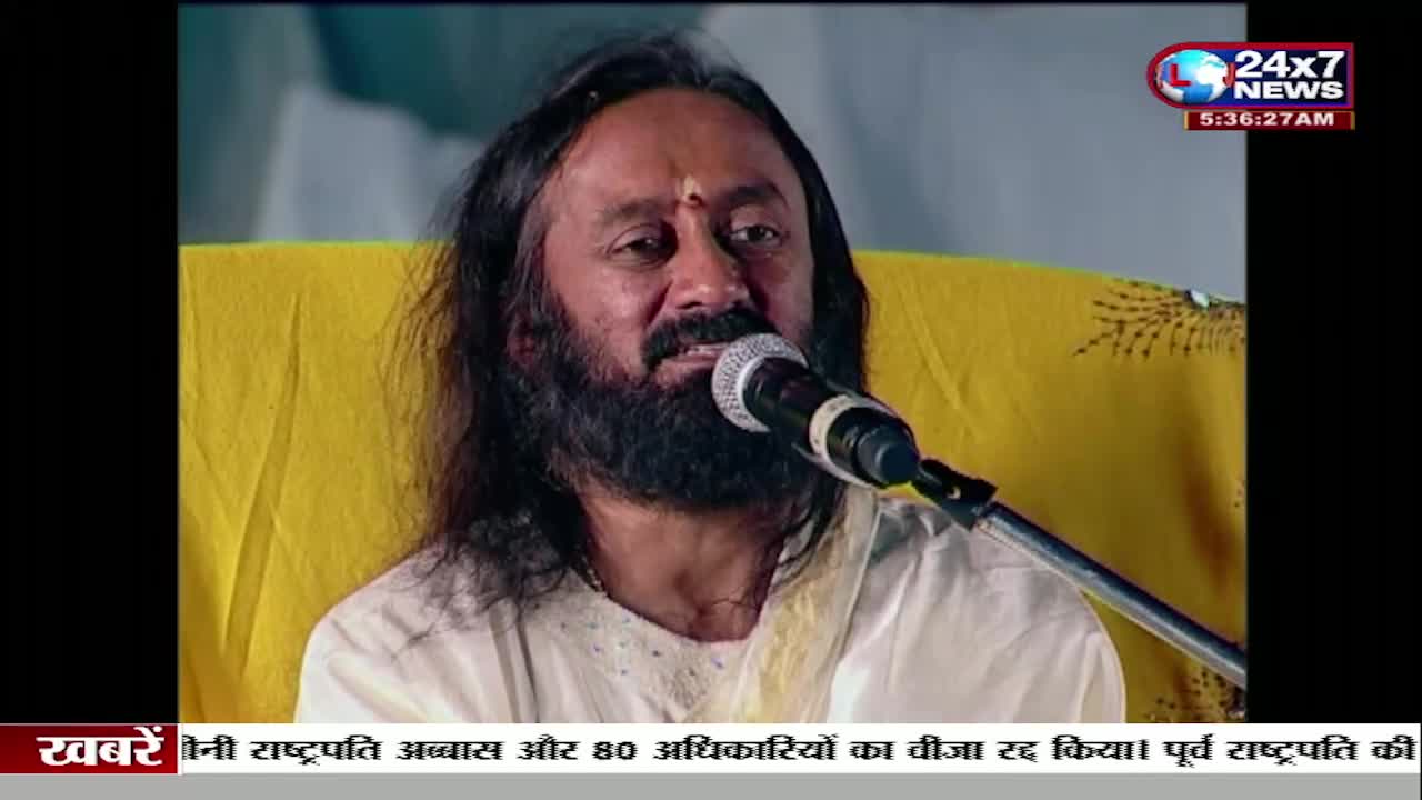 A man with long, dark hair and a beard speaks into a microphone, seen on JK 24x7 News. The broadcast is reporting on India's former president.
