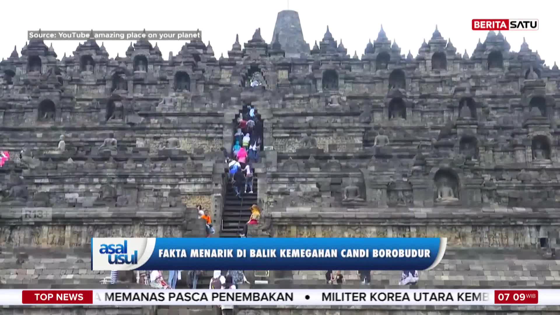 People are steadily climbing the stone steps of Borobudur, a massive temple in Indonesia, as reported by BeritaSatu English. The ancient structure, featured on YouTube, towers above, with figures ascending towards its peak.
