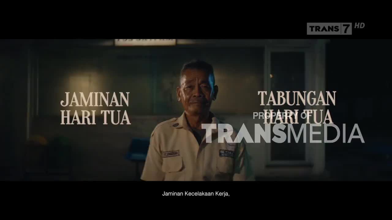 A man in a uniform stands centered, looking directly at the camera. Text in Indonesian, along with the Trans7 logo, frames the scene.
