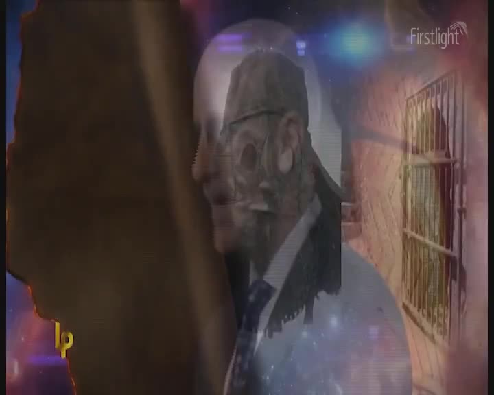 A man in a suit walks past a barred doorway. The Firstlight logo appears in the upper right corner.