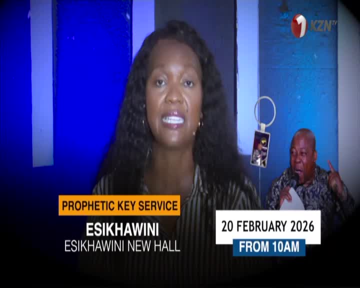 A woman speaks directly to the camera, her expression earnest. Behind her, a man gestures with his hands as he addresses a microphone. The KZN TV logo is visible in the upper right corner. A woman speaks directly to the camera, her expression earnest. Behind her, a man gestures with his hands as he addresses a microphone. The KZN TV logo is visible in the upper right corner.