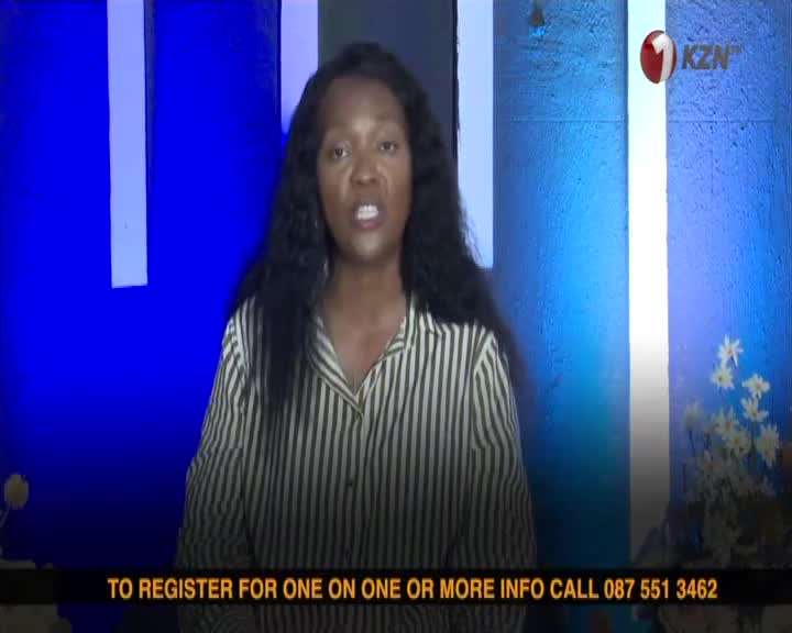 A woman speaks directly to the camera, her voice clear and earnest. A KZN TV logo appears in the upper right corner.