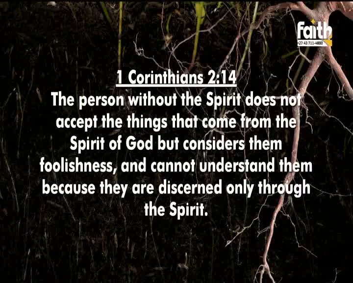 The Faith TV logo sits in the upper right corner, a bright spot against the dark, earthy tones of the scene. White text overlays the image, displaying a Bible verse. The Faith TV logo sits in the upper right corner, a bright spot against the dark, earthy tones of the scene. White text overlays the image, displaying a Bible verse.