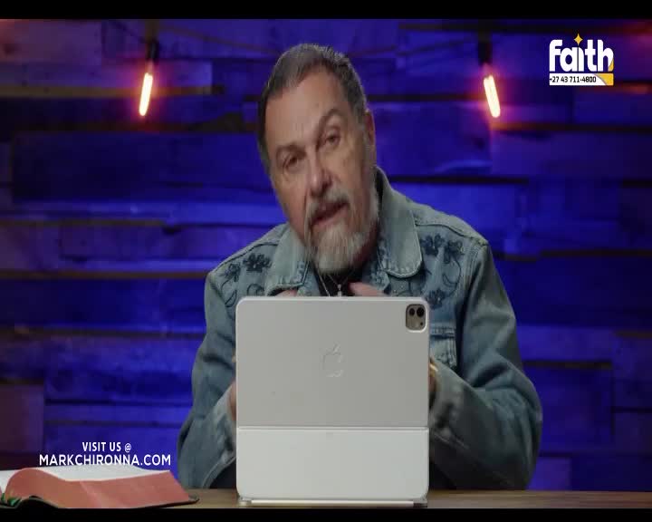 A man with a grey beard speaks directly to the camera, his hands gesturing slightly. Behind him, the Faith TV logo is visible against a blue, textured wall.