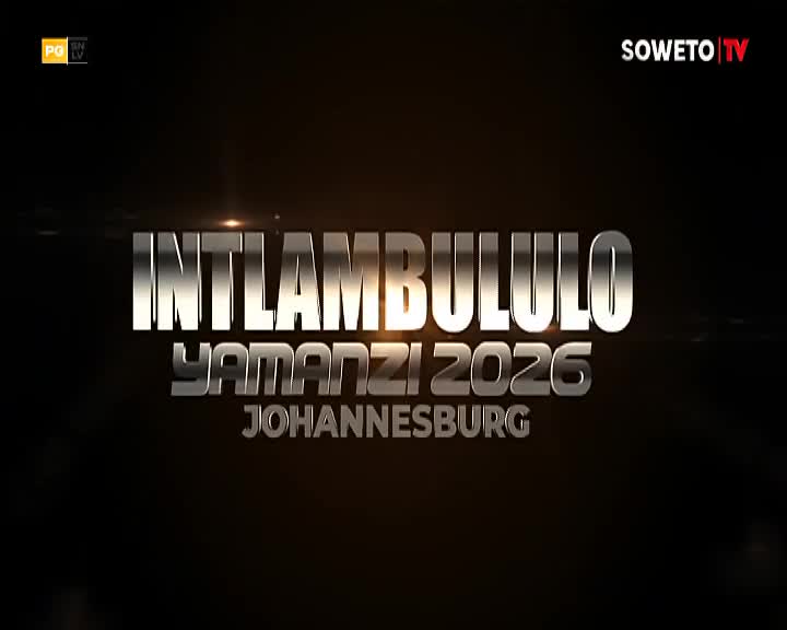 The Soweto TV logo glows in the corner as the words "INTLAMBULULO YAMANZI 2026 JOHANNESBURG" shimmer in metallic 3D. This is the introduction to something significant happening in Johannesburg.