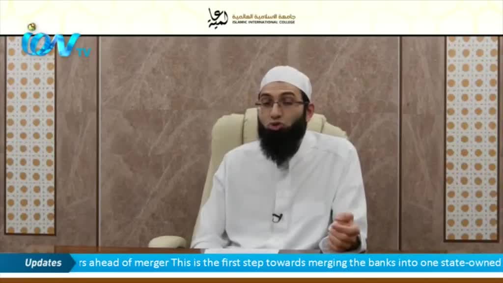 A man in a white cap and shirt gestures with his hands while speaking on a set. The Ion TV logo is in the corner, and text scrolls across the bottom of the screen.
