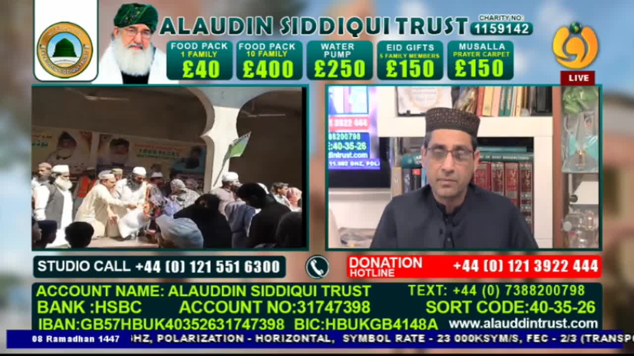 A group of men in traditional clothing are gathered outside a building, some in prayer. A man in a dark skullcap and glasses speaks directly to the camera from a studio. A group of men in traditional clothing are gathered outside a building, some in prayer. A man in a dark skullcap and glasses speaks directly to the camera from a studio.