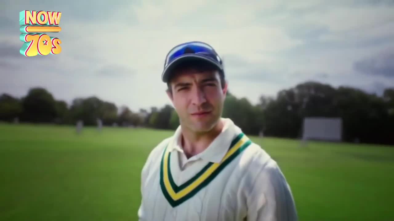 A cricketer in a white sweater and cap stares directly at me on a sun-dappled pitch. Others are in the background, but he's the focus of attention.
A cricketer in a white sweater and cap stares directly at me on a sun-dappled pitch. Others are in the background, but he's the focus of attention.