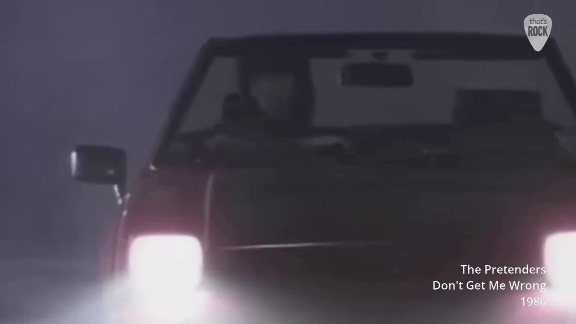 A red convertible speeds towards me, its headlights cutting through the misty night. Chrissie Hynde's voice, familiar from countless NOW Rock compilations, seems to echo the car's onward rush. A red convertible speeds towards me, its headlights cutting through the misty night. Chrissie Hynde's voice, familiar from countless NOW Rock compilations, seems to echo the car's onward rush.