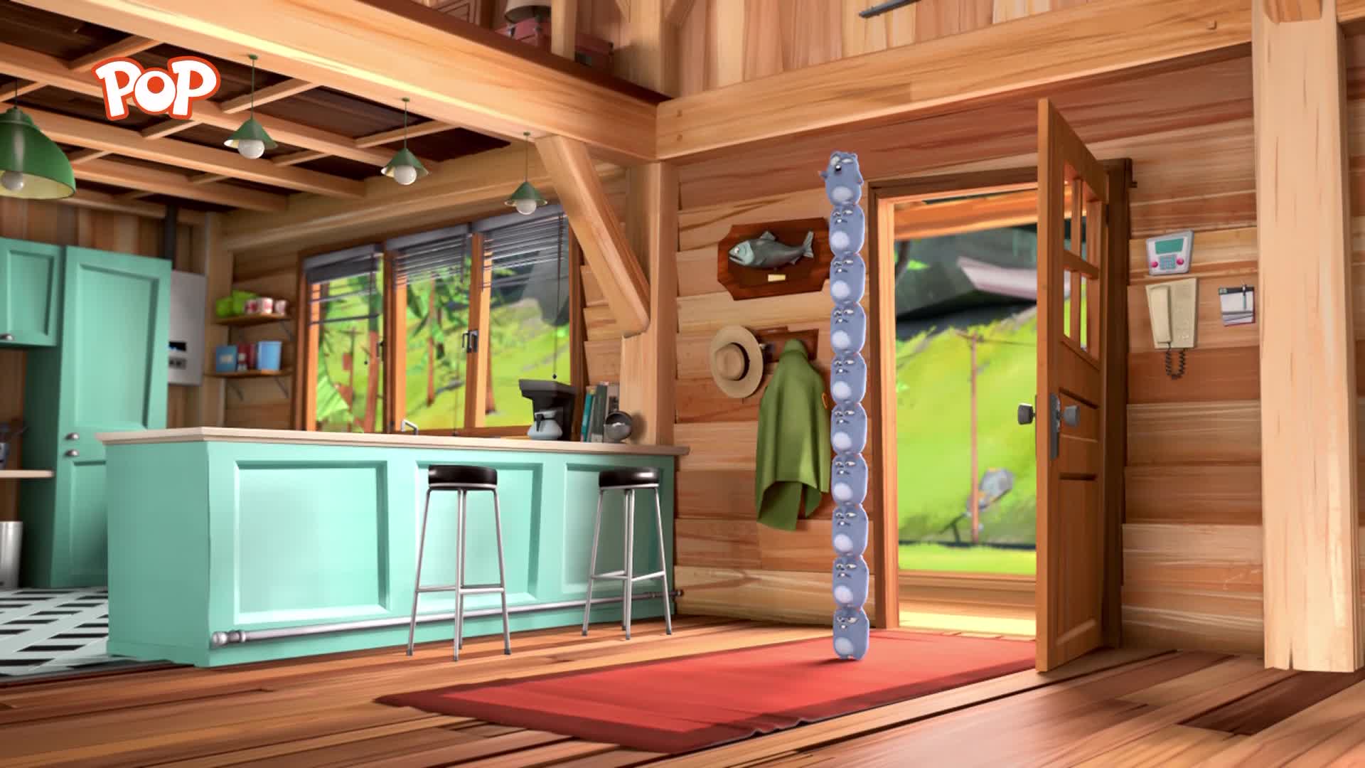 A tall, grey, segmented creature is slowly inching its way up the wall. It's a peculiar sight, like something out of a children's cartoon. A tall, grey, segmented creature is slowly inching its way up the wall. It's a peculiar sight, like something out of a children's cartoon.