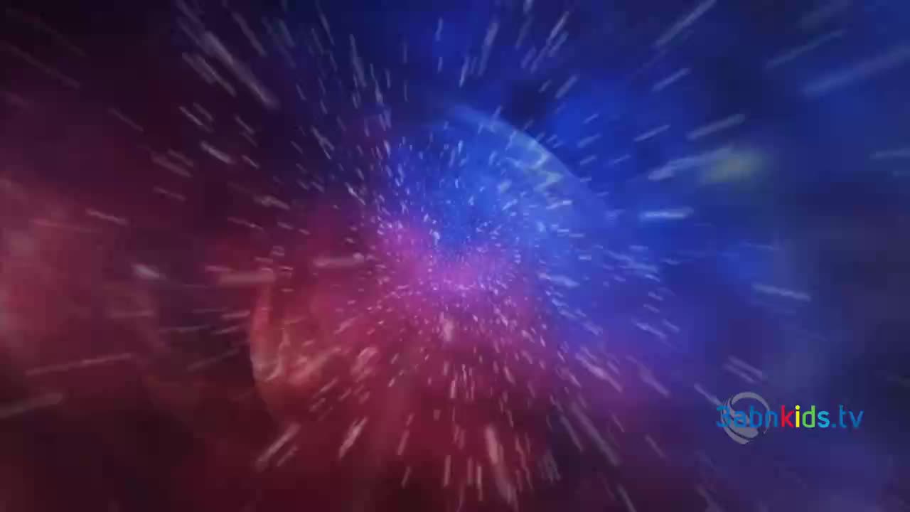 Streaks of white light shoot across a swirling backdrop of red and blue. The logo for 3ABN Kids is visible in the corner.
