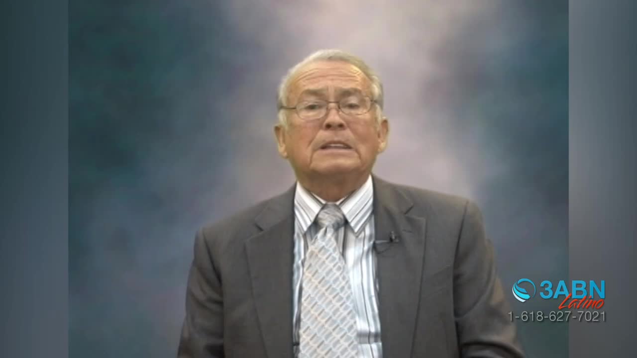 A man in a suit and tie speaks directly to the camera, his expression earnest. The 3ABN Latino logo is visible in the corner, with a phone number below.
