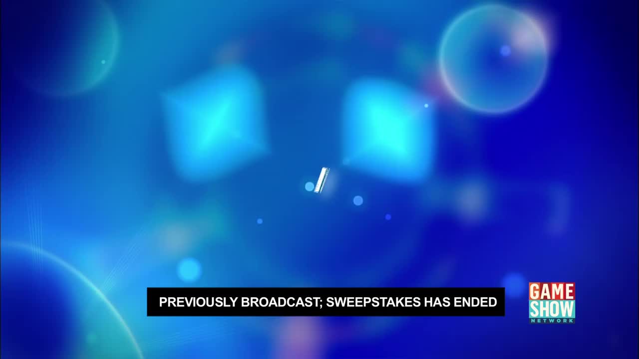 A small, white, angled shape darts across the screen, leaving a faint trail. The Game Show Network logo appears in the bottom right corner.