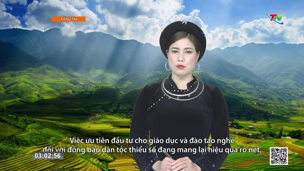 A woman in traditional attire stands before a backdrop of verdant, terraced rice paddies under a bright sky. The Thai Nguyen TV logo hovers in the upper right corner, a familiar sight. A woman in traditional attire stands before a backdrop of verdant, terraced rice paddies under a bright sky. The Thai Nguyen TV logo hovers in the upper right corner, a familiar sight.